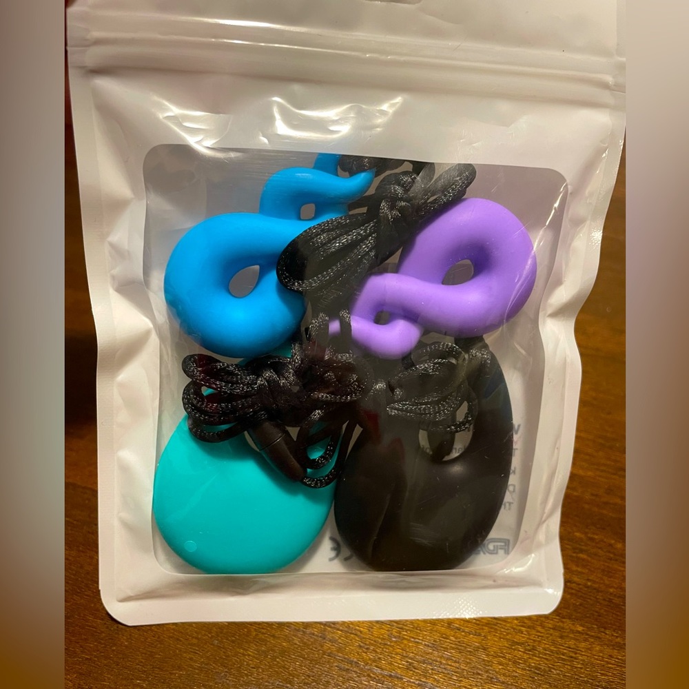 4 Pack of Sensory Chew Necklaces - For Kids or Adults